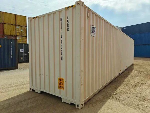Contenedor seminuevo High Cube de 40 pies blanco – Imagen 2